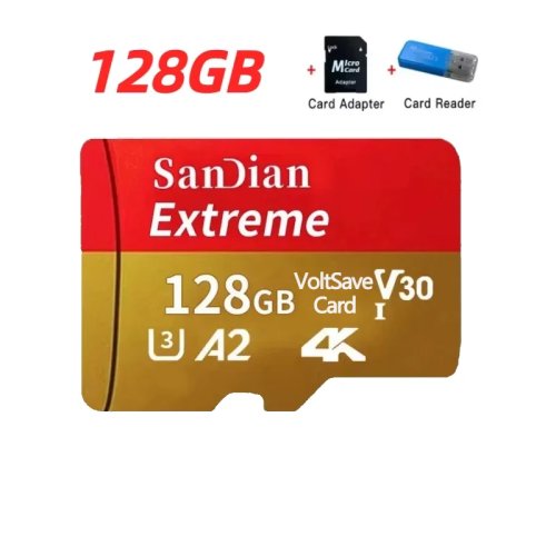 بطاقات ذاكرة SD من الفئة 10 U3 V30 بسعة 128 جيجابايت و256 جيجابايت و512 جيجابايت، بطاقات مايكرو TF/SD عالية السرعة للهواتف وأجهزة الكمبيوتر المحمولة والكاميرات وأنظمة المراقبة.