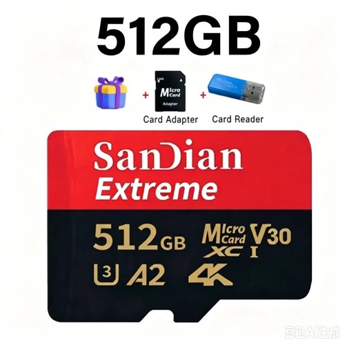 بطاقات ذاكرة SD من الفئة 10 U3 V30 بسعة 128 جيجابايت و256 جيجابايت و512 جيجابايت، بطاقات مايكرو TF/SD عالية السرعة للهواتف وأجهزة الكمبيوتر المحمولة والكاميرات وأنظمة المراقبة.