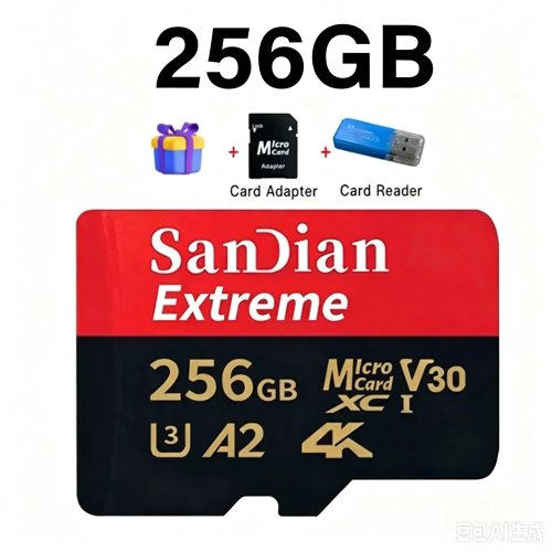 بطاقات ذاكرة SD من الفئة 10 U3 V30 بسعة 128 جيجابايت و256 جيجابايت و512 جيجابايت، بطاقات مايكرو TF/SD عالية السرعة للهواتف وأجهزة الكمبيوتر المحمولة والكاميرات وأنظمة المراقبة.
