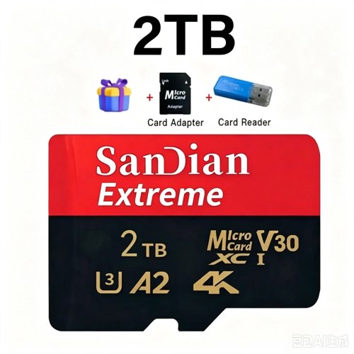 بطاقات ذاكرة SD من الفئة 10 U3 V30 بسعة 128 جيجابايت و256 جيجابايت و512 جيجابايت، بطاقات مايكرو TF/SD عالية السرعة للهواتف وأجهزة الكمبيوتر المحمولة والكاميرات وأنظمة المراقبة.
