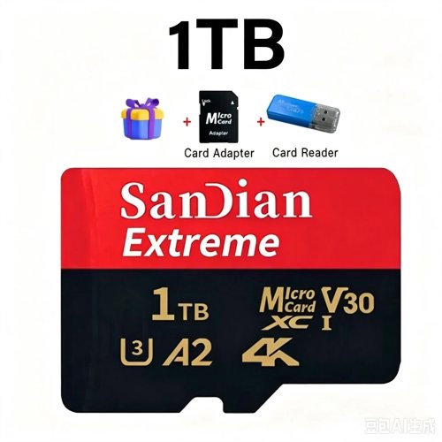 بطاقات ذاكرة SD من الفئة 10 U3 V30 بسعة 128 جيجابايت و256 جيجابايت و512 جيجابايت، بطاقات مايكرو TF/SD عالية السرعة للهواتف وأجهزة الكمبيوتر المحمولة والكاميرات وأنظمة المراقبة.